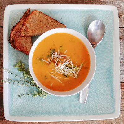 Veggie Packed Cheese Soup