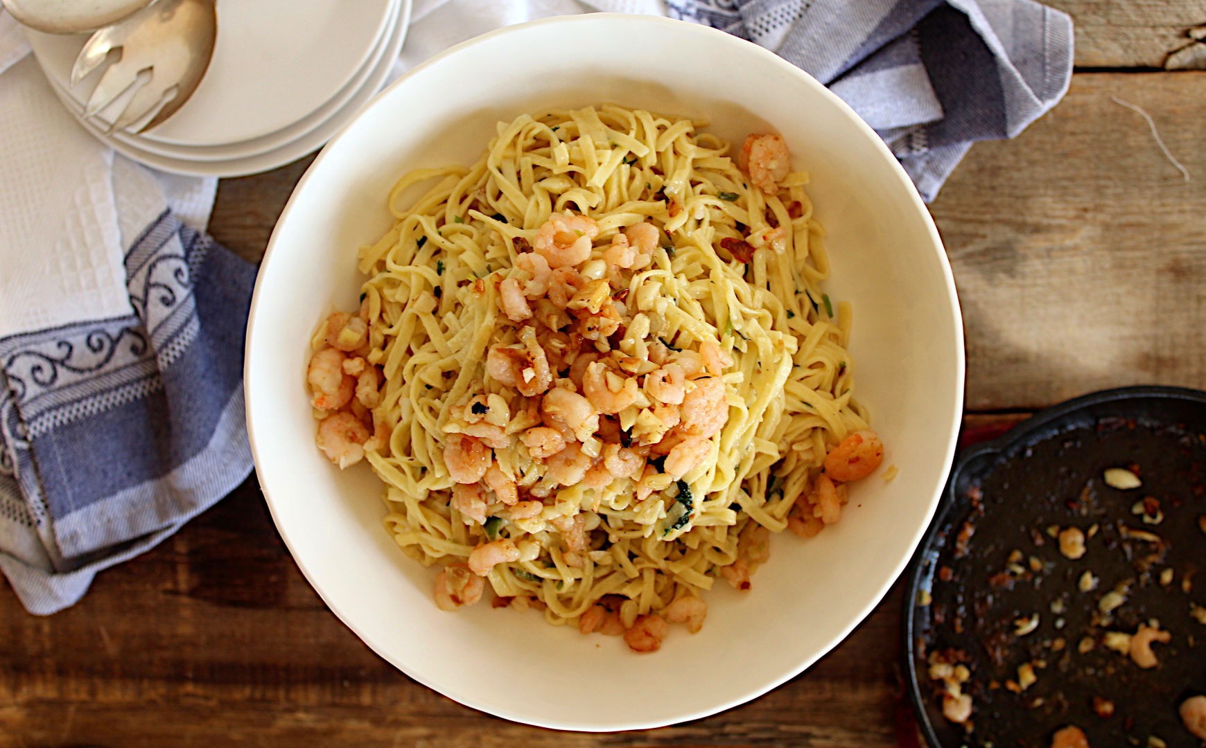 Lemon Garlic Shrimp Pasta