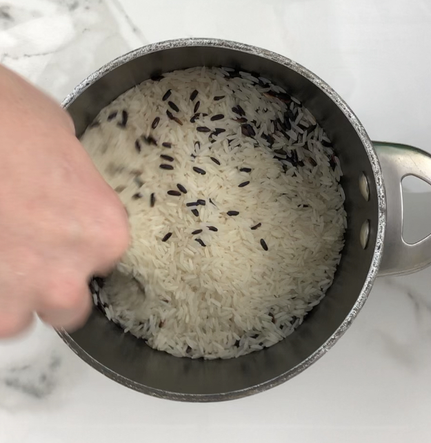 stirring rice