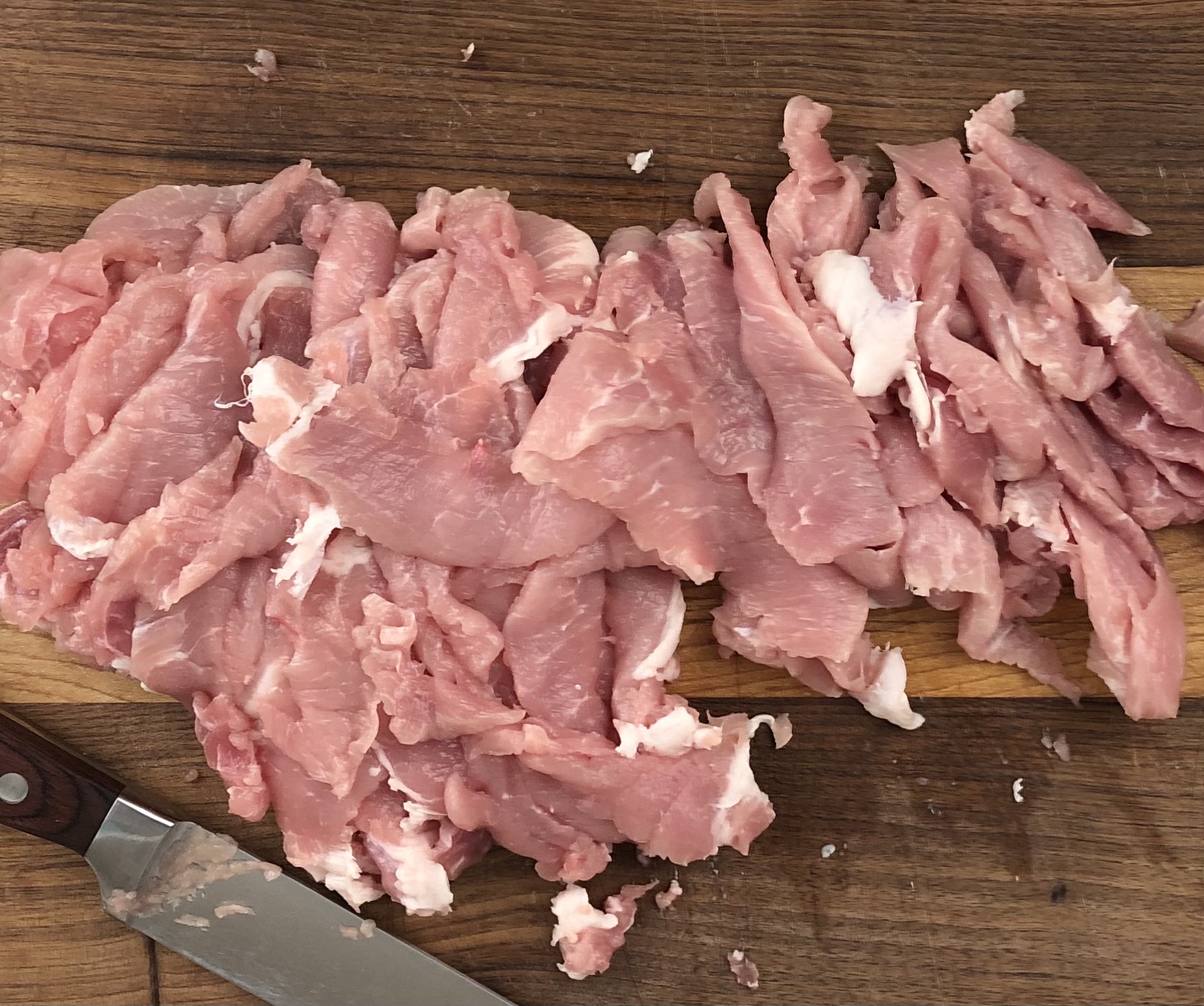 sliced pork loin