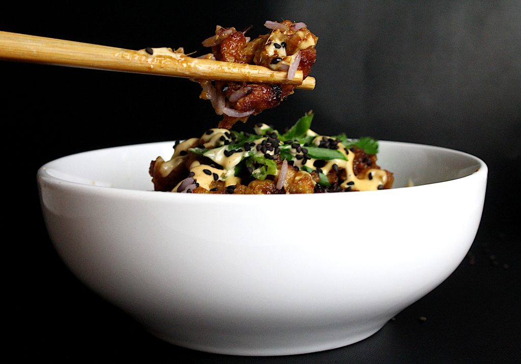 Halloween Bul Kogi Bowls with Spooky Purple Rice