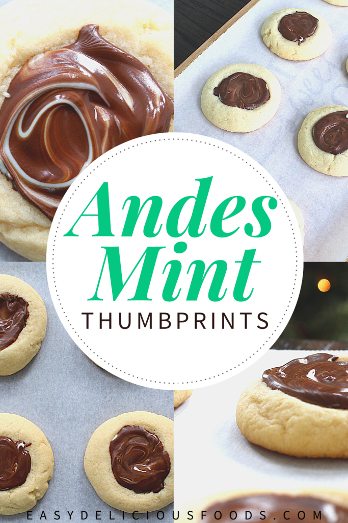 Andes mint Thumbprint Cookies