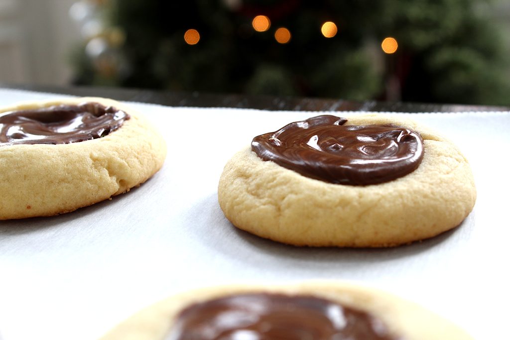 Andes Mint Thumbprint Cookies