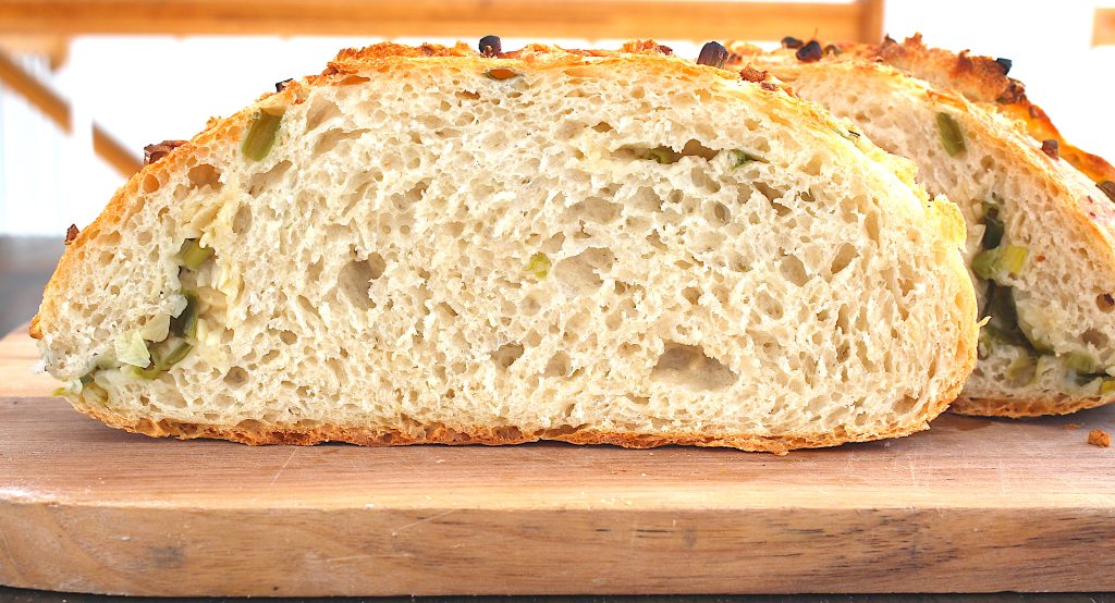 Onion Garlic Easy Artisan Loaf