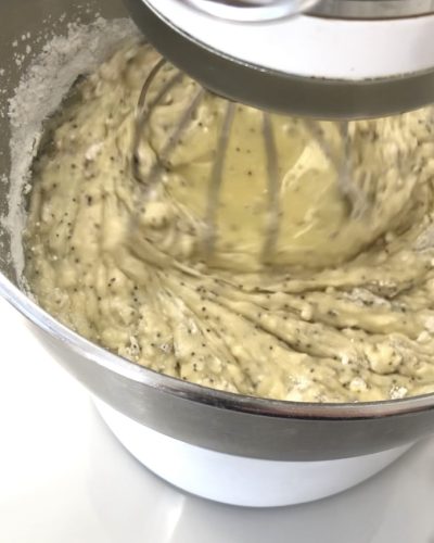 almond poppy seed muffin batter