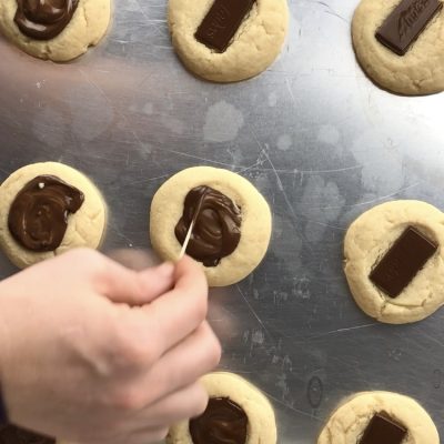 Andes Mint Thumbprint Cookies